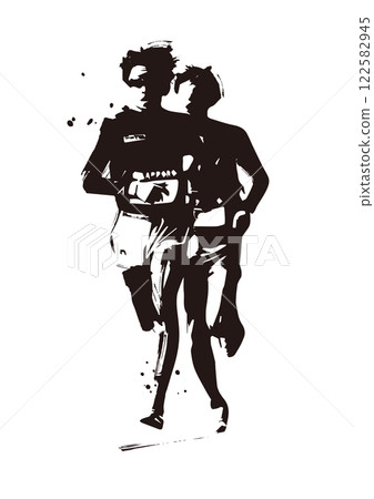 Competing runners Competing runners 122582945