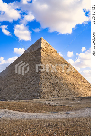 The majesty of the Three Great Pyramids of Giza, a World Heritage Site 122583423