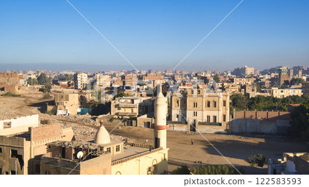Giza city famous for its pyramids 122583593