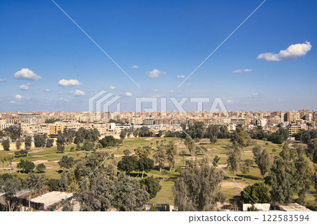 Giza city famous for its pyramids 122583594