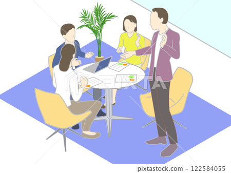 開會的商務人士 122584055