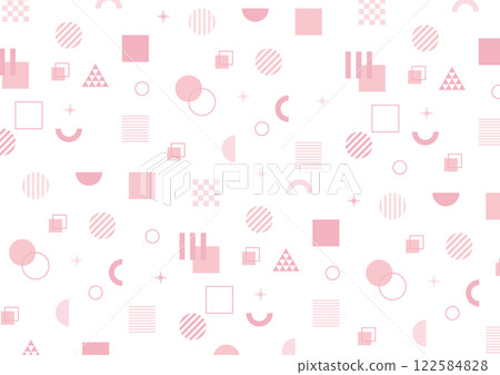 幾何粉紅色背景孟菲斯閃光 幾何粉紅色背景孟菲斯閃光 122584828