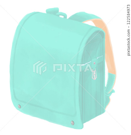 Mint colored school bag 122584973