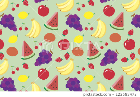 Juicy fruit seamless pattern (green) 122585472