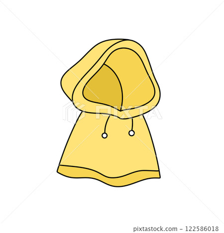 A yellow hooded jacket with a hood 122586018