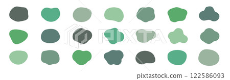 Shape Abstract Shape Green Set Circle 122586093