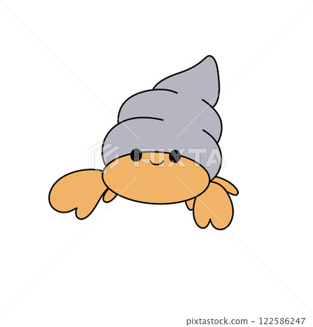 A cartoon crab with a hat on its head 122586247
