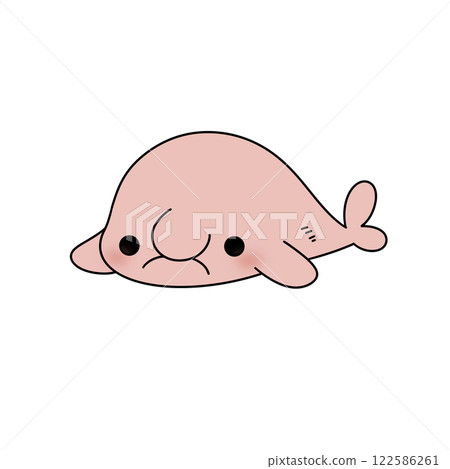 A cartoonish pink animal with a big nose and a sad face A cartoonish pink animal with a big nose and a sad face 122586261