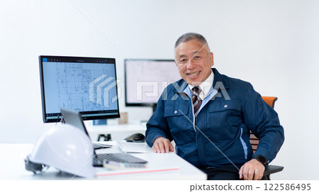 A man in work clothes, a veteran A man in work clothes, a veteran 122586495