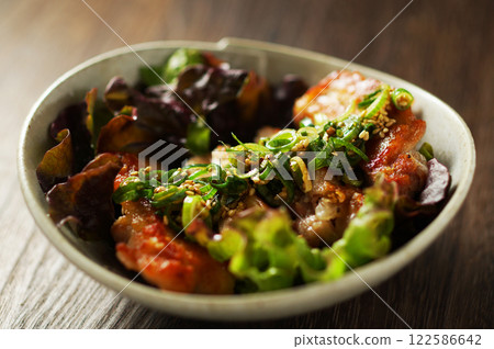 Fried chicken with sweet and sour sauce Fried chicken with sweet and sour sauce 122586642