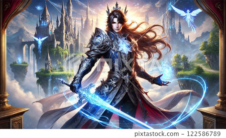 Japanese-style fantasy warrior 122586789