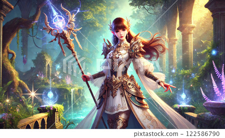 Japanese-style fantasy warrior 122586790
