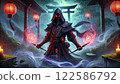Japanese-style fantasy warrior 122586792