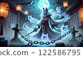 Japanese fantasy fox shrine maiden 122586795