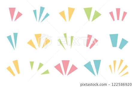 意識圖標柔和多彩的簡單材料集 122586920