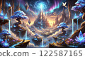Fantastic fantasy: floating islands and glowing water 122587165