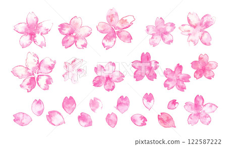 Watercolor painting. Spring cherry blossom vector illustration with watercolor touch. Spring cherry blossom background in full bloom. Cute cherry blossom petals. Watercolor painting. Spring cherry blossom vector illustration with watercolor touch. Spring cherry blossom background in full bloom. Cute cherry blossom petals. 122587222