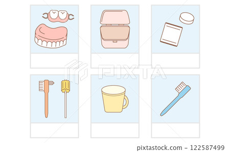 Nursing care oral care supplies inventory card 122587499