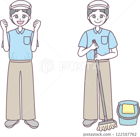 積極進取的高級女清潔工 122587762