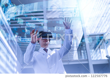 穿白大褂的商務形象 122587776