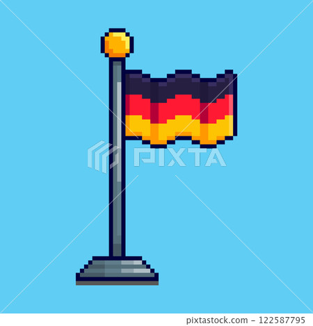 Pixel art Germany Flag game asset design 122587795