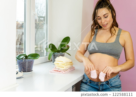 Scene encapsulates the beauty of maternity and the preparation for a new life 122588111
