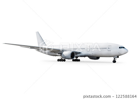 Wide body passenger aircraft isolated on white background Wide body passenger aircraft isolated on white background 122588164