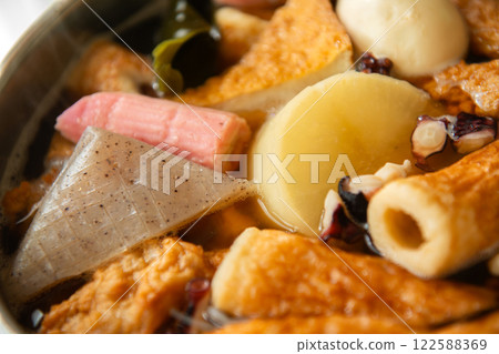 Oden ingredients: daikon radish and egg 122588369