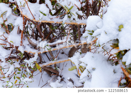 Winter preparation snow fence Winter preparation snow fence 122588615