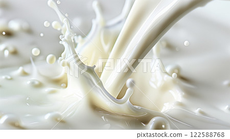 "Pouring milk splash background." "Pouring milk splash background." 122588768