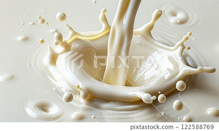 "Pouring milk splash background." "Pouring milk splash background." 122588769