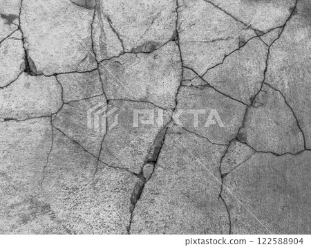 Cracked cement or concrete surface texture background. 122588904