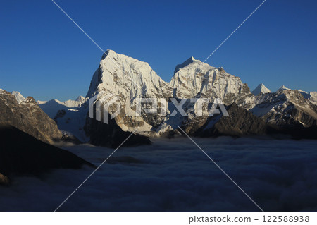 Majestic mountains Cholatse and Taboche, Nepal. Majestic mountains Cholatse and Taboche, Nepal. 122588938