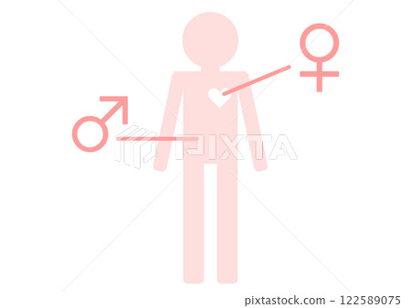 Pink male-female transgender character icon 122589075