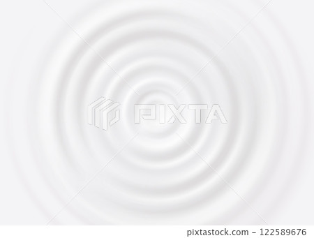 Milk wave ripple background, vector white splash of yogurt or cream with concentric circles top view. 3d round swirl texture surface from falling drop, moisturizer, lotion, paint or dairy, sound wave Milk wave ripple background, vector white splash of yogurt or cream with concentric circles top view. 3d round swirl texture surface from falling drop, moisturizer, lotion, paint or dairy, sound wave 122589676