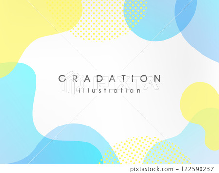 Gradient and curved background_yellow and light blue 122590237