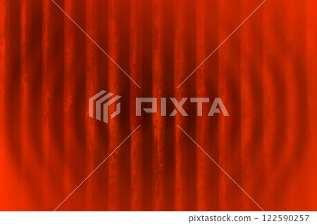 帶有燒紅的鐵格子條紋圖案的質樸鐵烤架（修飾和顏色處理材料） 122590257