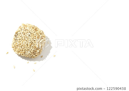白色背景下拍攝的白色芝麻球 白色背景下拍攝的白色芝麻球 122590438