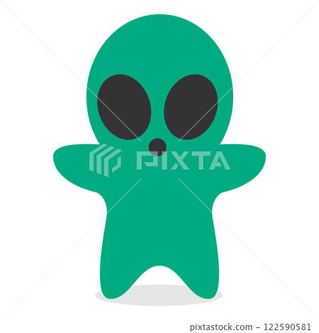 Cute alien character illustration Cute alien character illustration 122590581