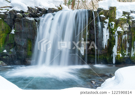 "Aomori Prefecture" Oirase Gorge in Winter, Choshi Falls 122590814