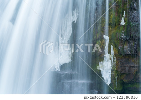 "Aomori Prefecture" Oirase Gorge in Winter, Choshi Falls 122590816