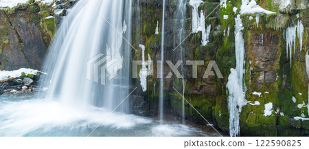 "Aomori Prefecture" Oirase Gorge in Winter, Choshi Falls 122590825