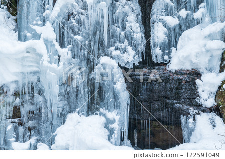 "Aomori Prefecture" Oirase Mountain Stream Sensuji Falls in winter "Aomori Prefecture" Oirase Mountain Stream Sensuji Falls in winter 122591049