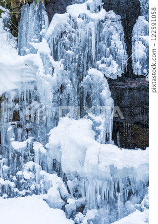 "Aomori Prefecture" Oirase Mountain Stream Sensuji Falls in winter "Aomori Prefecture" Oirase Mountain Stream Sensuji Falls in winter 122591058