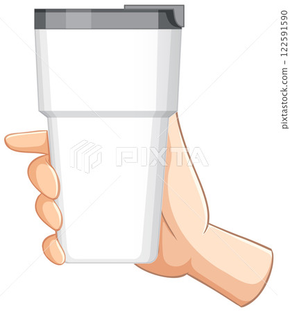 Hand Holding a Travel Mug Hand Holding a Travel Mug 122591590