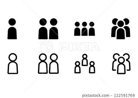 People icon illustration set 122591769