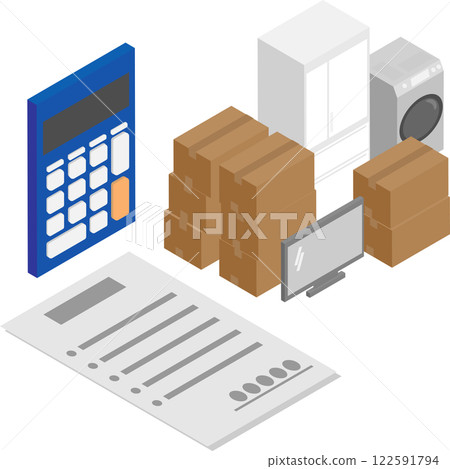 Isometric moving quote image material 122591794