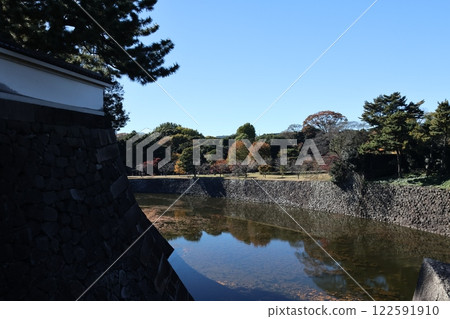 江戶城的新月形護城河和乾街景觀 122591910