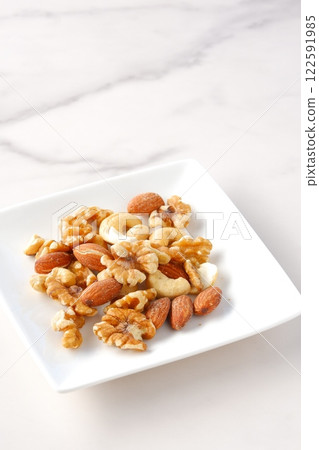 Nutritious and healthy mixed nuts assortment 122591985