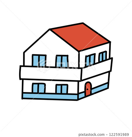 Newly built two-storey house Newly built two-storey house 122591989